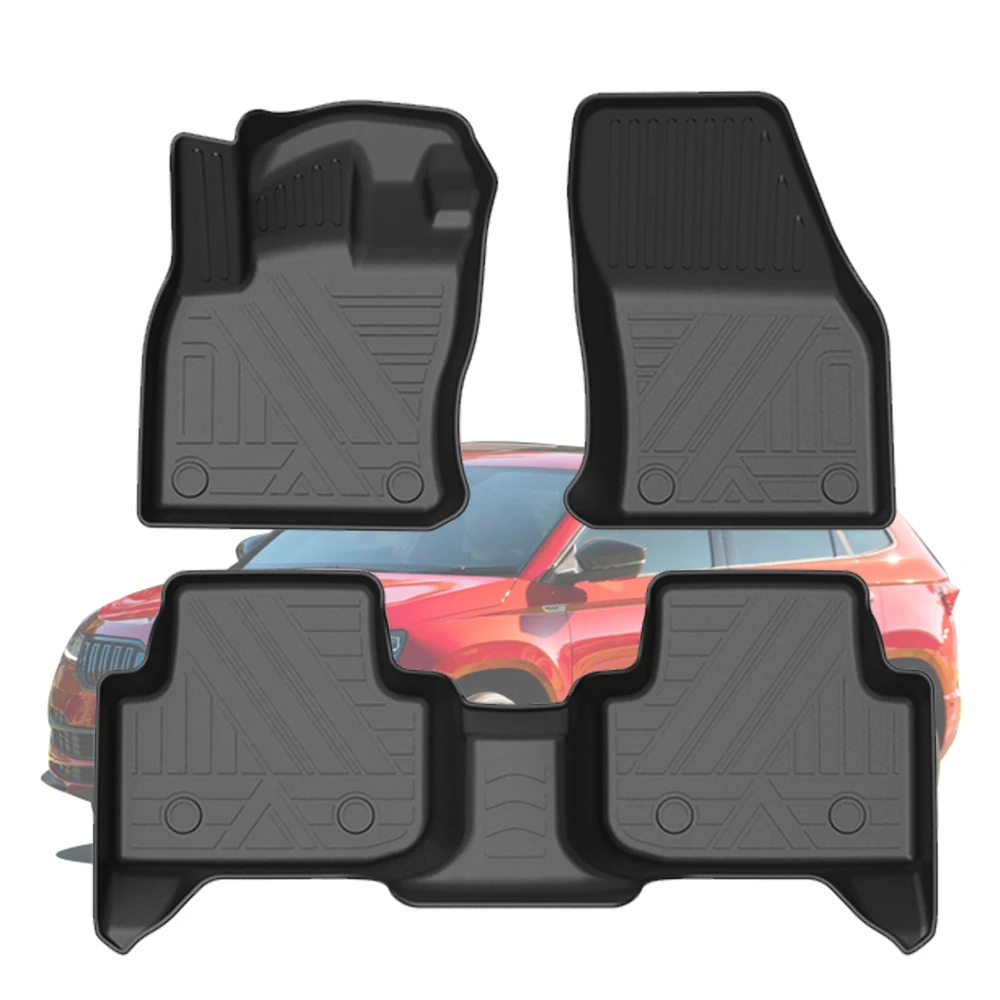 

Waterproof Non-Slip Auto Floor Mats TPE Accessories For Skoda Karoq 2020 5Seat Car Fully Surrounded Foot Pad