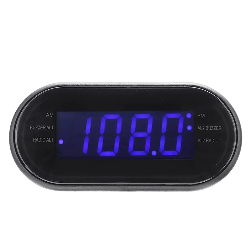 СВЕТОДИОДНЫЙ черный электронный таймер FM/AM радио цифровой будильник 24 часа