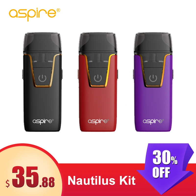 Aspire Nautilus AIO Vape pod Kit 1.8ohm BVC катушки с емкостью 4 5/2 мл емкость 1000 мАч батарея