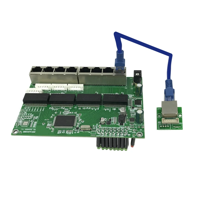 Промышленный модуль коммутатора Ethernet 8 портов неуправляемый 10/100 Мбит/с плата PCBA