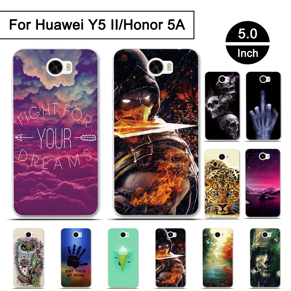 Чехол для huawei Y5 II Honor 5A, мягкий ТПУ чехол для телефона huawei Y5 2 Honor 5 A, задняя крышка для huawei Y5 2 LYO-L21 CUN-U29