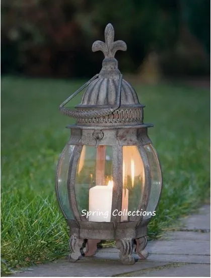 Винтажный металлический + стеклянный Европейский настенный подсвечник 15*36 см