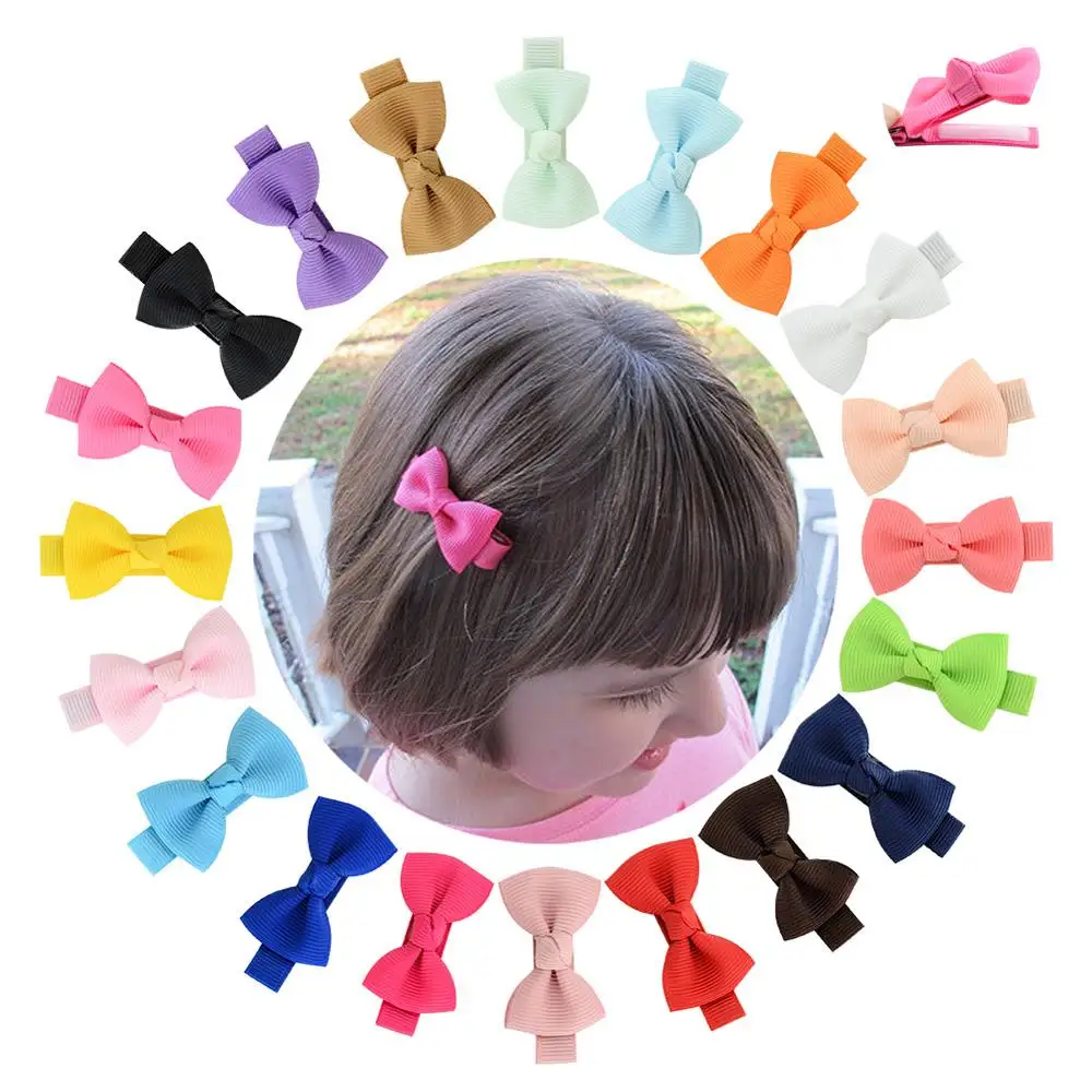 

20Pcs/lot Rainbow Solid Hair Band For Baby Girls Elastic Rope Handmade Rubber Band Ponytail Holder Hairpin Headband HairAccessoy