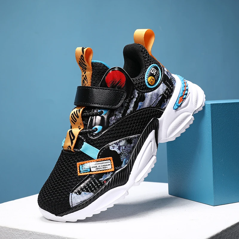 

2021 New Kids Boy Sport Shoes Boy Soft Sole Teenager Sneakers for Boys Brand Kid Casual Flat Sneakers Youth Jogging Walking Shoe