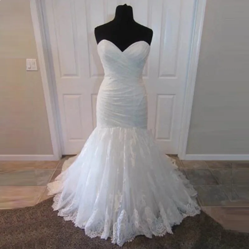 Новое поступление дешевое свадебное платье с длинным шлейфом сердечком