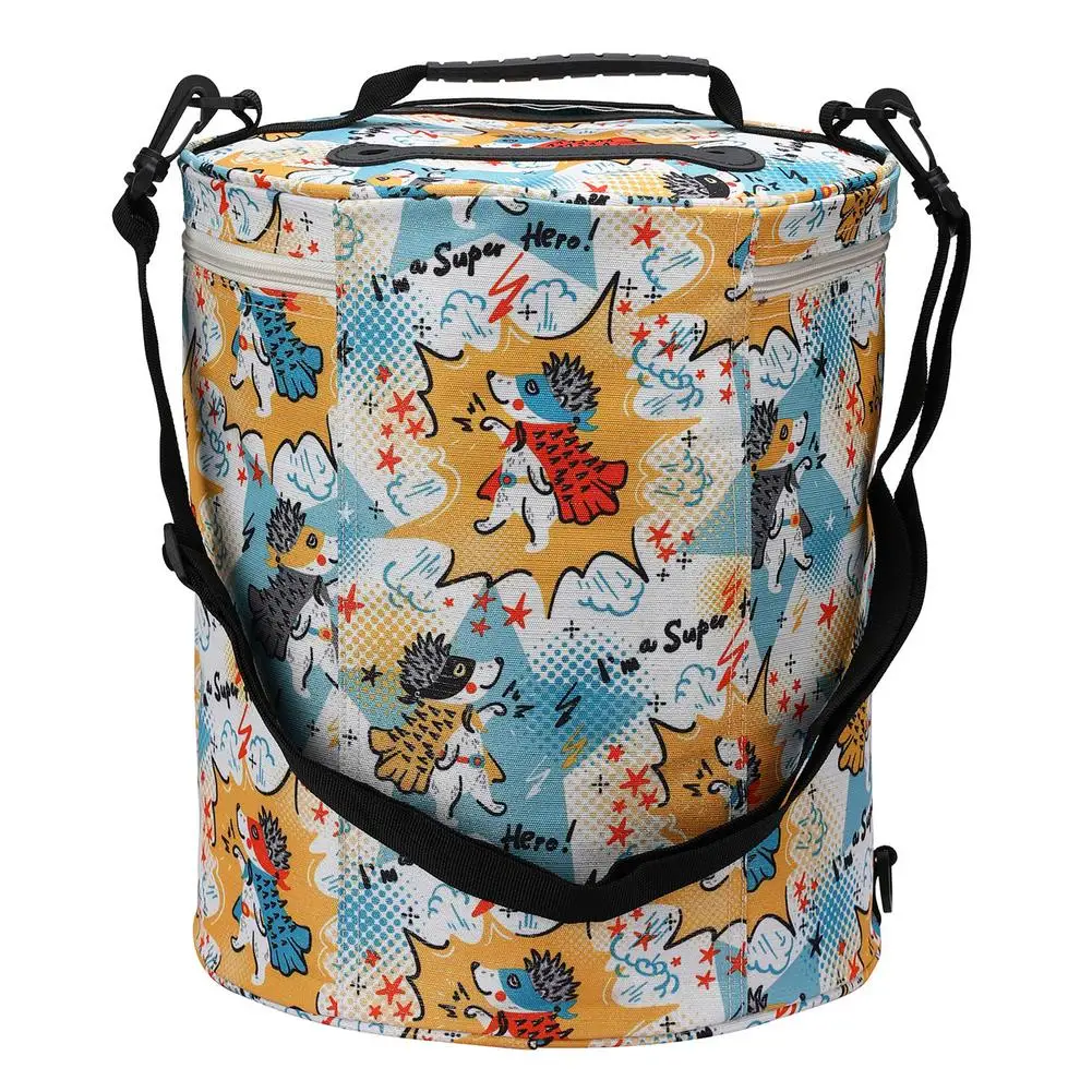 

Yarn Storage Organizers Crochet Bag Cylinder Portable Knitting Bags Totes Organizer Large Size For Crochet Hooks Knitting Nee