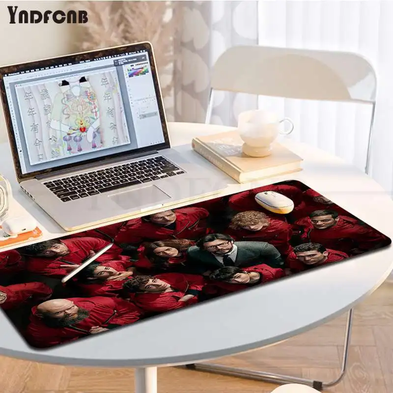 

La Casa De Papel Pad Large Gaming Mousepad L XL XXL Gamer Mouse Pad Size For CSGO Game Player Desktop PC Computer Laptop
