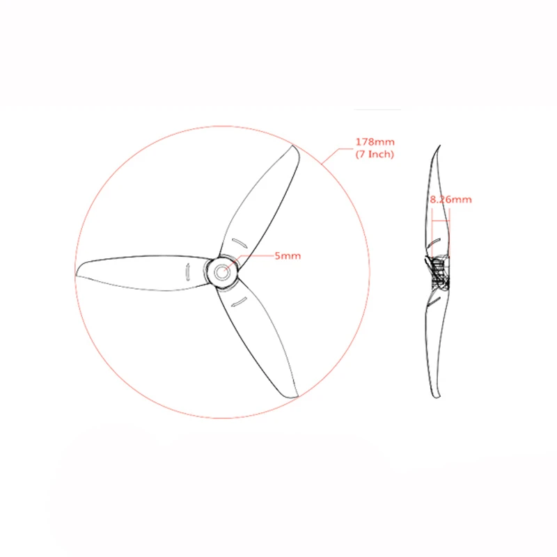 5 пар 7040 небьющийся 7 дюймов 7x4x3 3 ло