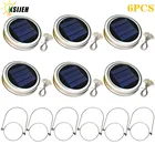 6 шт., 30 светодиодных ламп на солнечной батарее, IP65