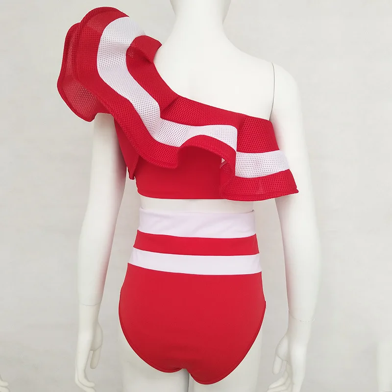 

2021 Women Swimsuit Set Summer Women's Sexy Beachwear Two-piece Suit Shorts Tight One-shoulder Top Summer Swimwear