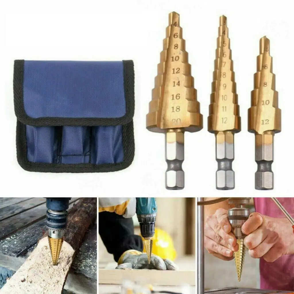 3 Pieces Hss High Speed Steel Drill Cutting Tool 7cm/7.2cm/7.6cm/ | Дом и сад