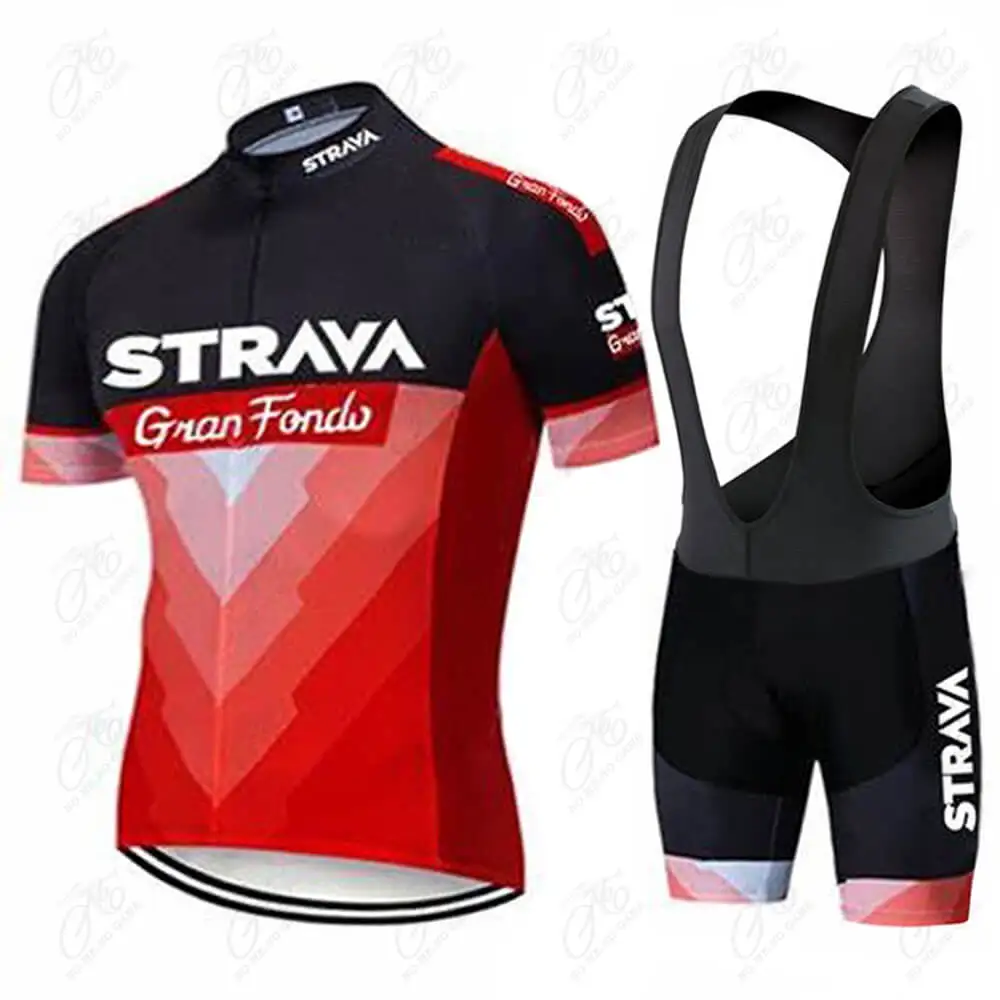 Новая Осенняя мужская Профессиональная команда STRAVA Велоспорт Джерси комплект