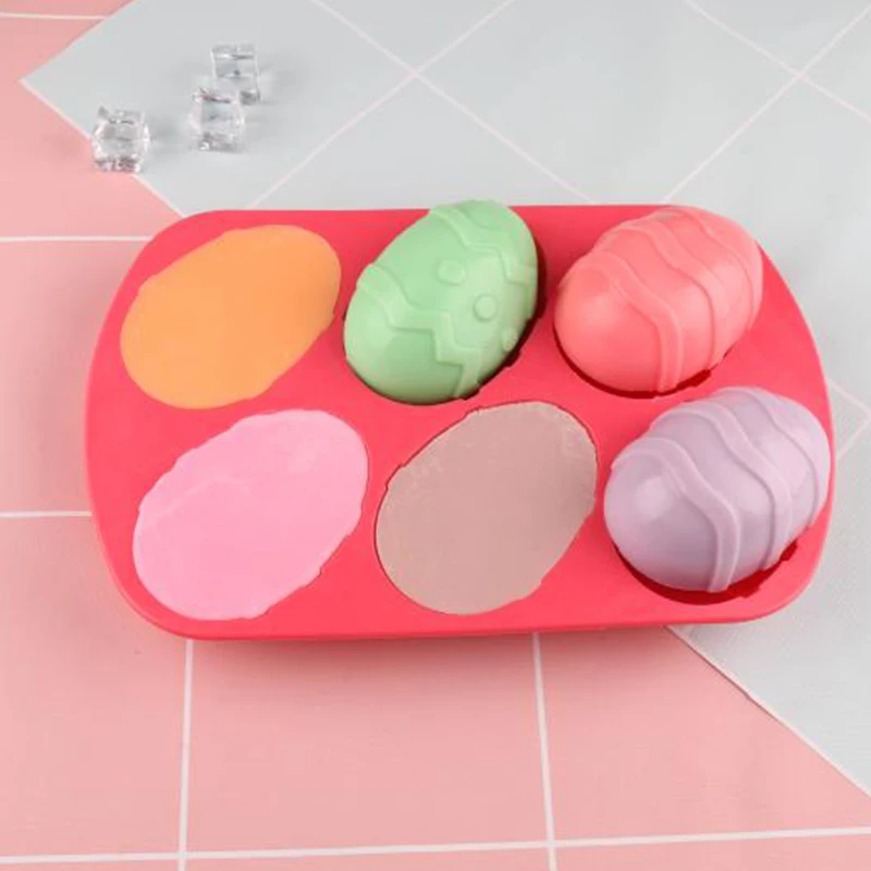 Силиконовая форма для торта в форме пасхального яйца 6 ячеек 3D маффинов шоколада