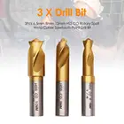 Быстрорежущая сталь, 3 шт., 6,5 мм, 8 мм, 10 мм, с шестигранным хвостовиком