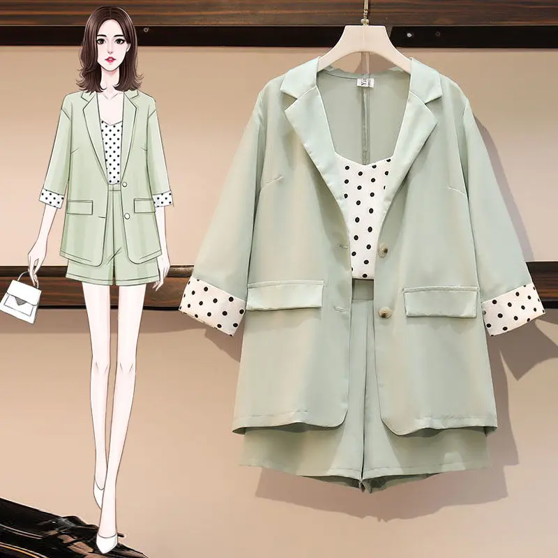 

3pcs set xl Korean style plus size autumn winter Women thin coat +camis+skirt Solid Tops Vintage Skirt Sets Elegant