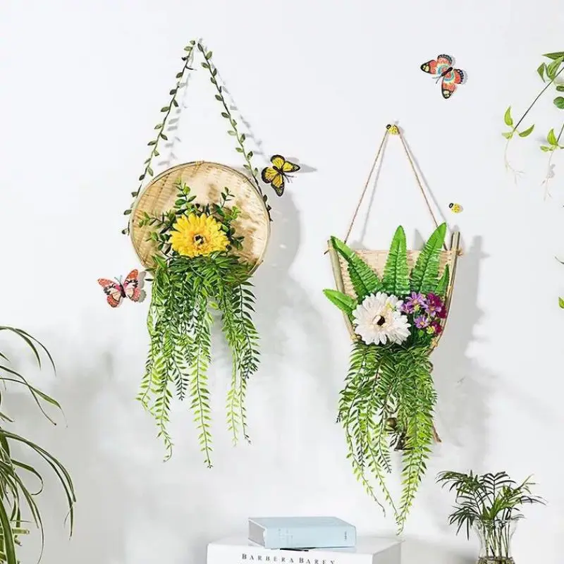 Ручной бамбуковый Плетеный Круглый поднос для хранения фруктов блюдо из ротанга