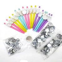100pcsset diy ballpen with 25mm new professional badge button maker for gift crafts materials