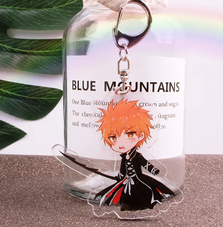 as pictured Аниме Bleach Кучики Бьякуя Hitsugaya Toushirou акриловая фигурка брелок украшение Коллекция Модель игрушки Косплей - Цвет: as pictured