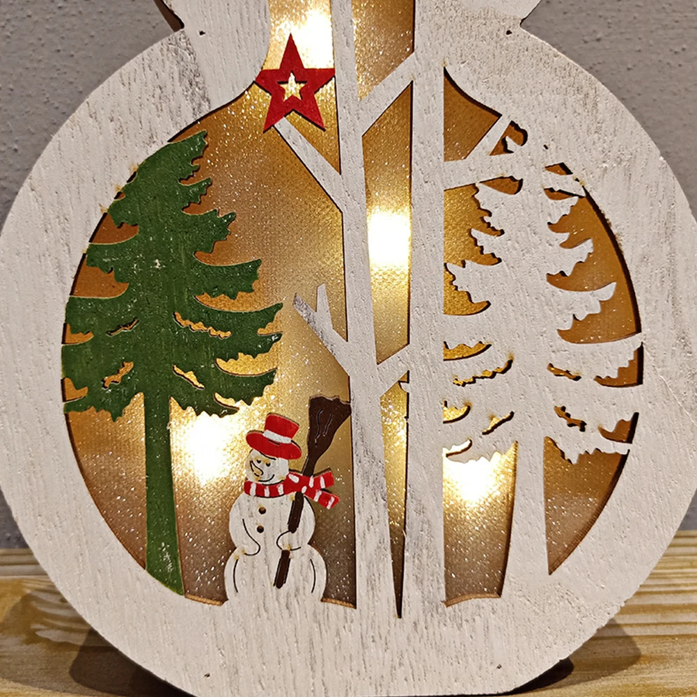 Прекрасный Светящийся Санта Снеговик Олень новогодняя елка для дома вечерние