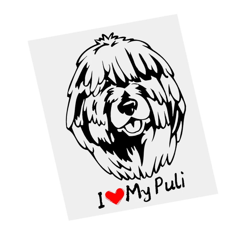 

S61241 # Puli Dog Black Transparent Car Sticker Vinyl Decal Waterproof Decors for Motorcycle Bumper Laptop