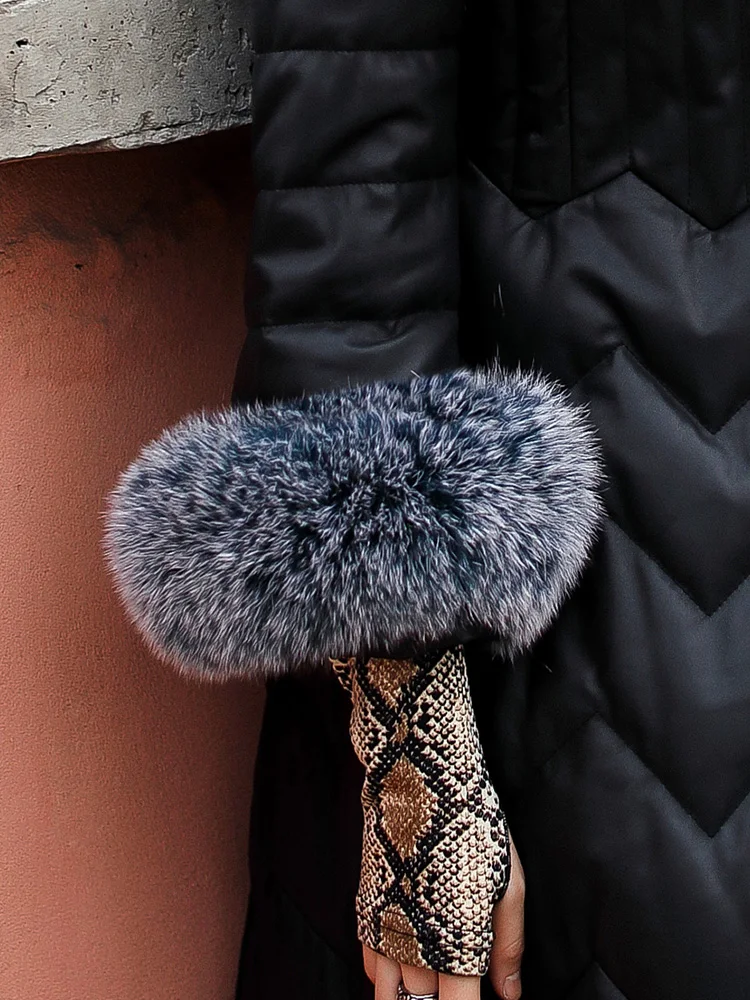 Натуральная кожаная куртка Осенне зимнее пальто женская одежда 2021 воротник из