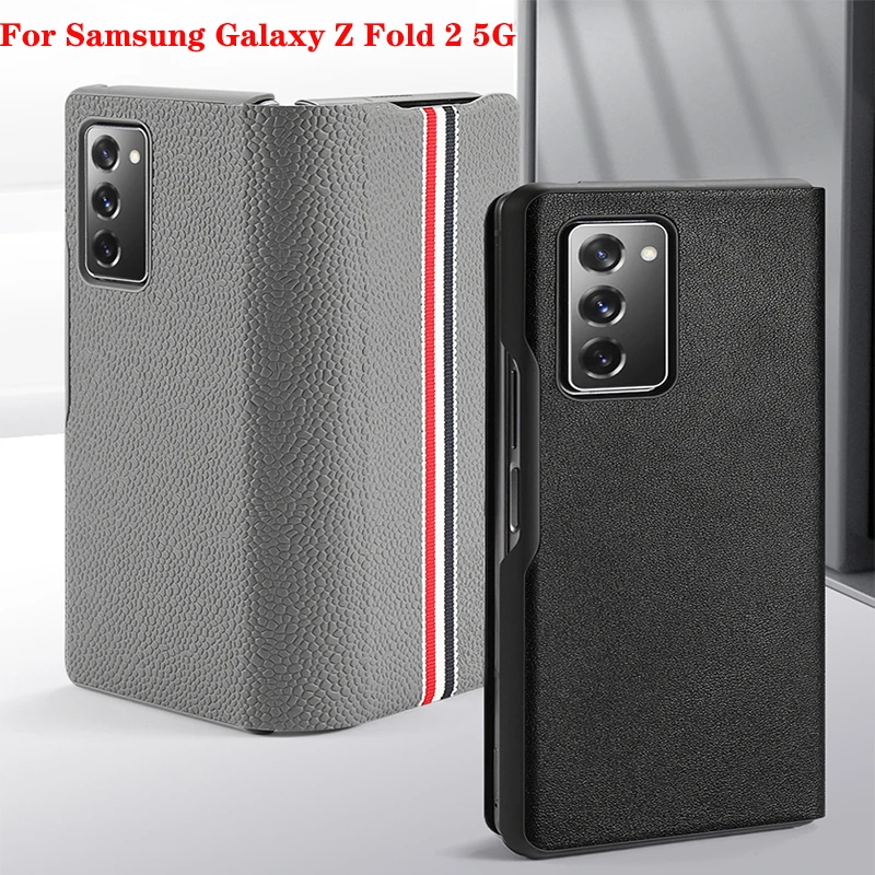 

Flip Phone Case for Samsung Galaxy Z Fold 2 5G Fold2 Genuine Leather Original Ultra Flip Folding Cover for Samsung Fold Z Fold2