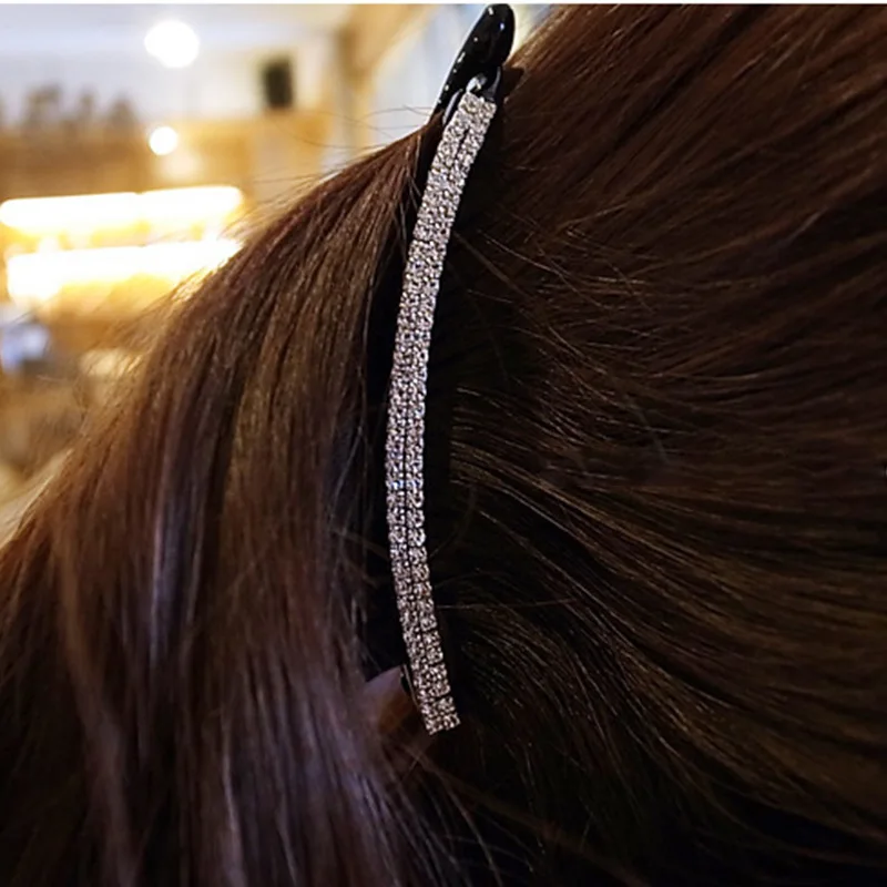 

2021 New 1pcs Crystal Barrette Accessories Rhinestone Hairpin Hair Clip Hair Gift Banana Women Hair Accessories Hairgrip Fashion