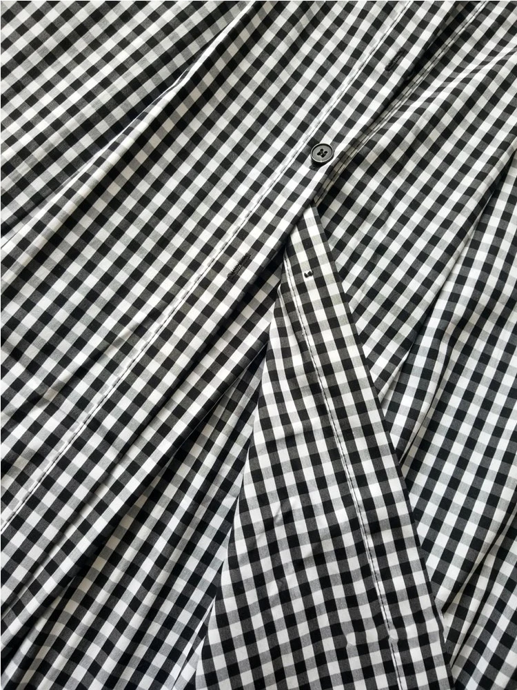 

Free shipping big-name cotton fabric plaid print women's pleated long dress 2021New women's wear autumn belt big swing dress XL