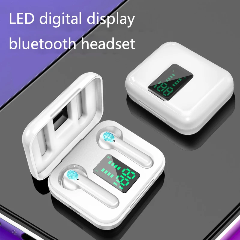 

TWS Bluetooth earphones waterproof hifi stereo surround LED digital display touch sports wireless headset j4 for Huawei Apple