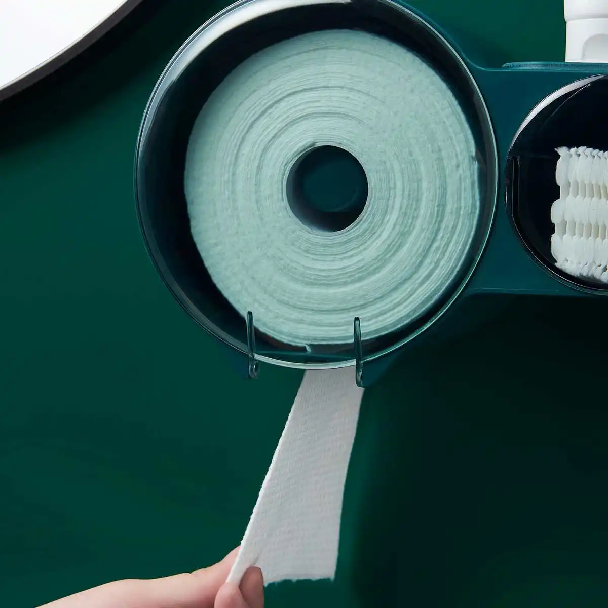 

Self-Adhesive Toilet Paper Holder Multifunction Bathroom Stand, Waterproof Wall Mount Toilet Paper Holder Phone Holder Storage