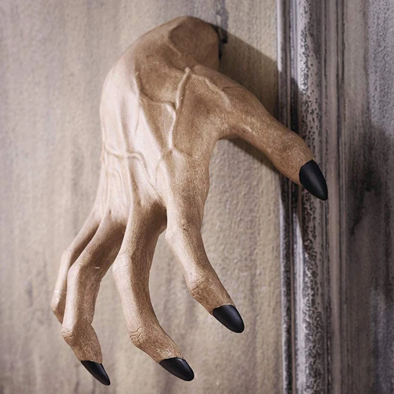 

Halloween Home Decoration Devil Hand Claw Horror Wall Pendant Evil Spirit Arm Ornament For Living Room Garden Porch Decor