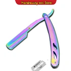 1 набор мужских прямых парикмахерских бритв для удаления волос, бритва для подмышек, складная бритва для лобковых волос, инструмент для удаления волос и 1 лезвие