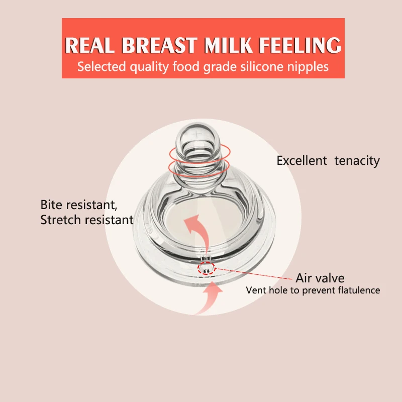 Pinkah 220 мл бутылочка для кормления ребенка Антиколиковая грудная соска без BPA