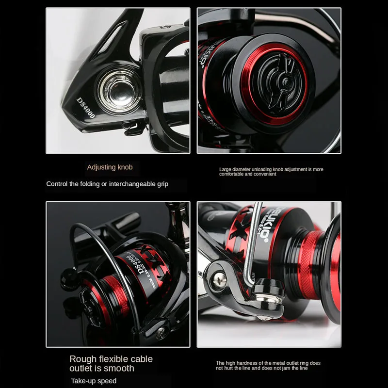 2021NEW Spinning Fishing Reel Metal Spool 5.2:1 High Speed 8-13KG Max Drag Carp Saltwate Sea Accessories Tackle | Спорт и