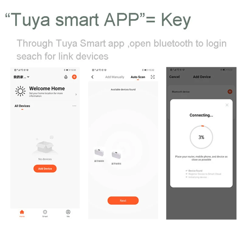 

Tuya Smart Bluetooth Drawer Lock Lockless Lock APP Remote Control Invisible Lock File Cabinet Lock Home Safety Anti-theft Lock