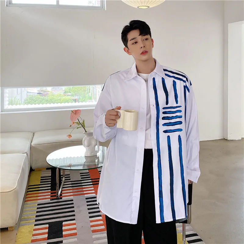 Men's Long-Sleeve Shirt Spring And Autumn New Daily Casual Fashion Cold Wind Is Versatile Loose Large Shirt
