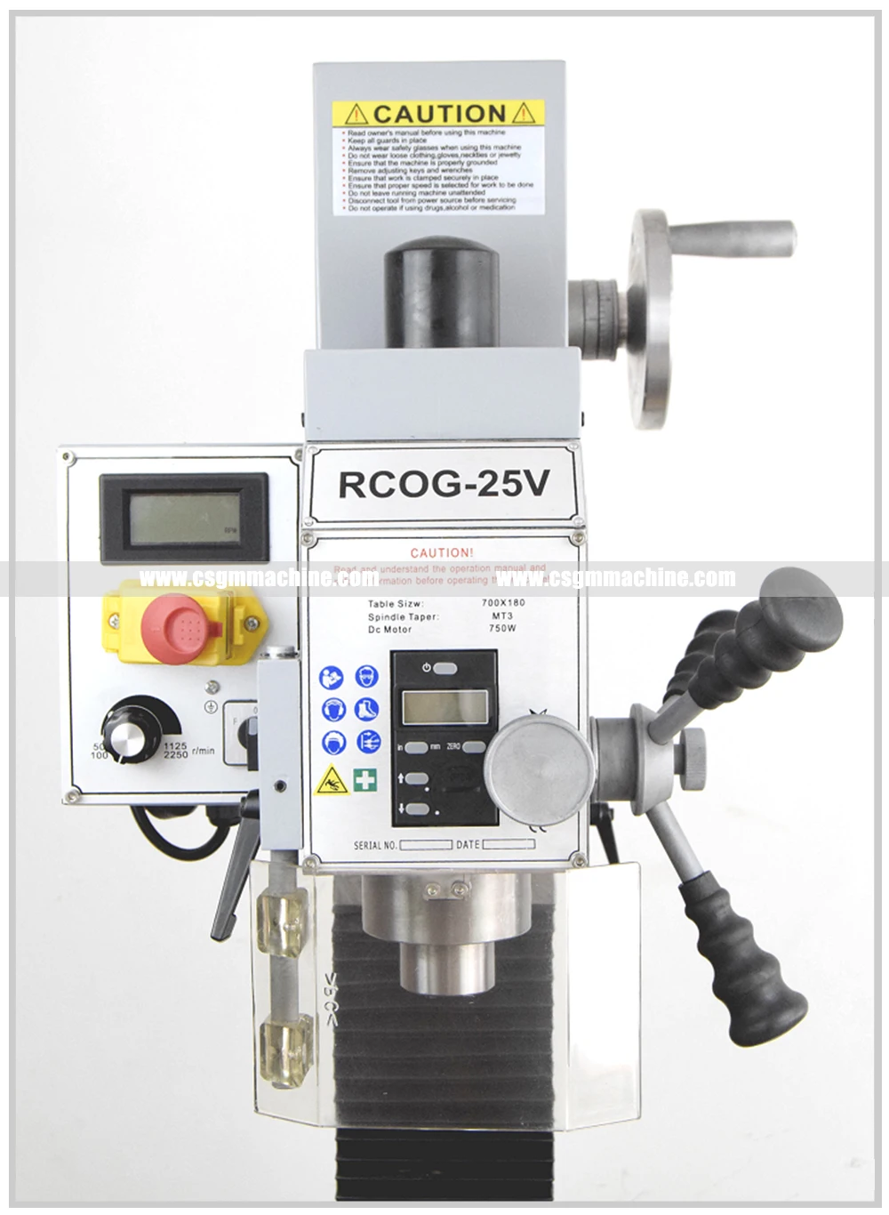 ROCG-25V сверлильный и фрезерный станок/700*180 мм рабочий стол 1100 Вт Мотор мощность фрезерный станок