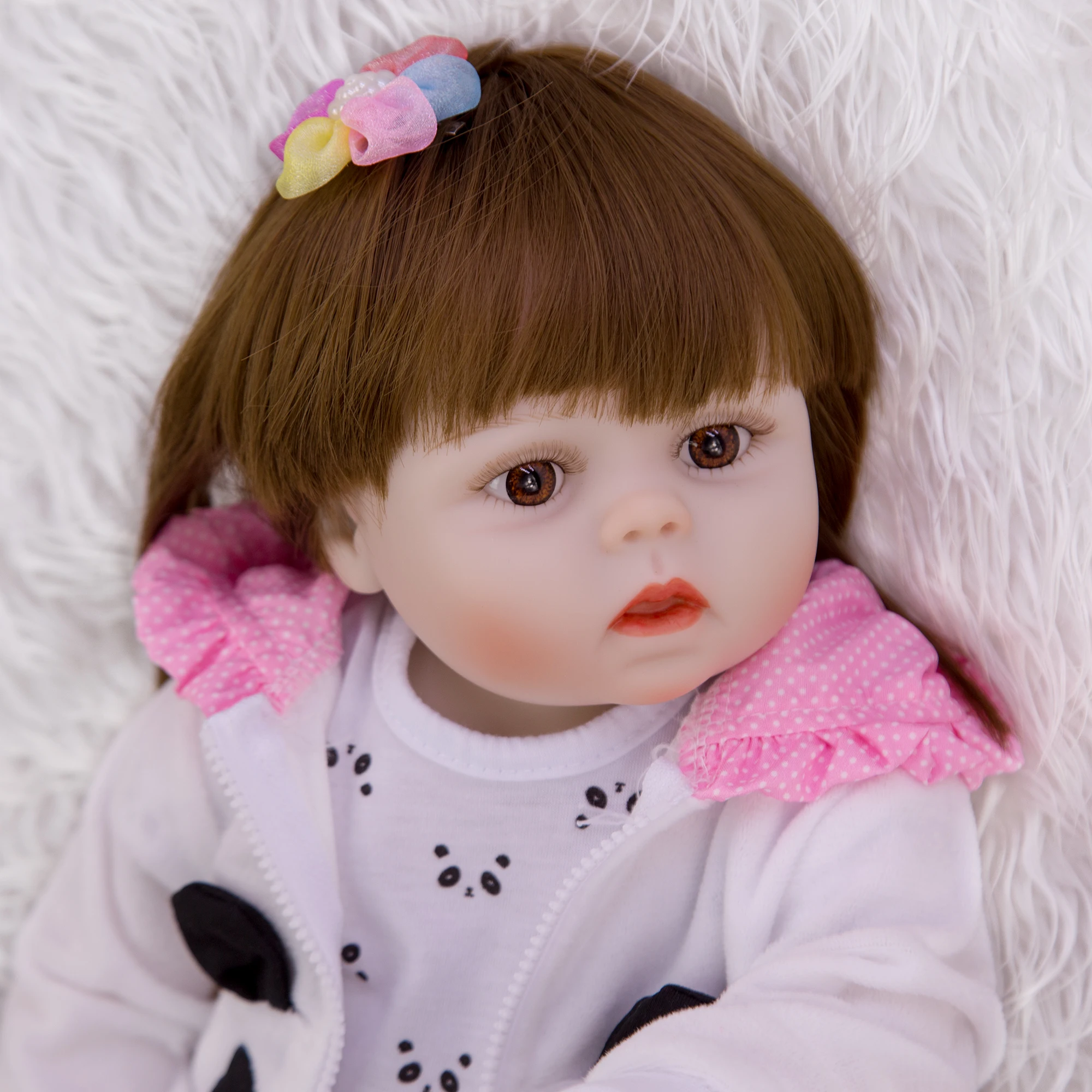 KEIUMI 19 дюймов милые куклы Reborn Meninas для младенцев полностью силиконовые Bebes с милой