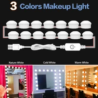 makeup mirror vanity lamp wall led bathroom lighting usb 12v dimmable dressing table light makeup mirror 3 colours make up table