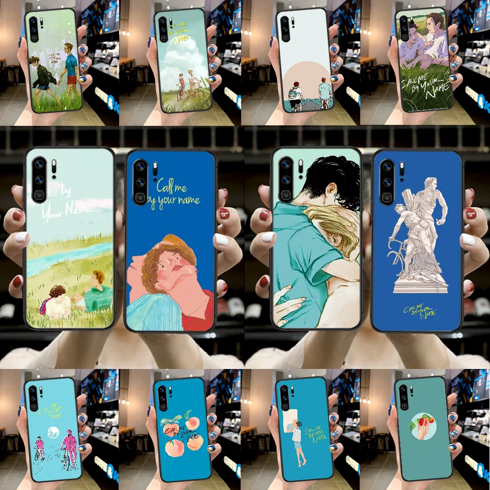Чехол с надписью Call Me By Your Name для телефона Huawei P Mate Smart 10 20 30 40 Lite Z 2019 Pro Черный Модный