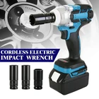 Бесщеточный беспроводной электрический ударный гайковерт, перезаряжаемый электрический гайковерт 12 дюйма, электроинструменты, совместимый с батареей Makita 18 в