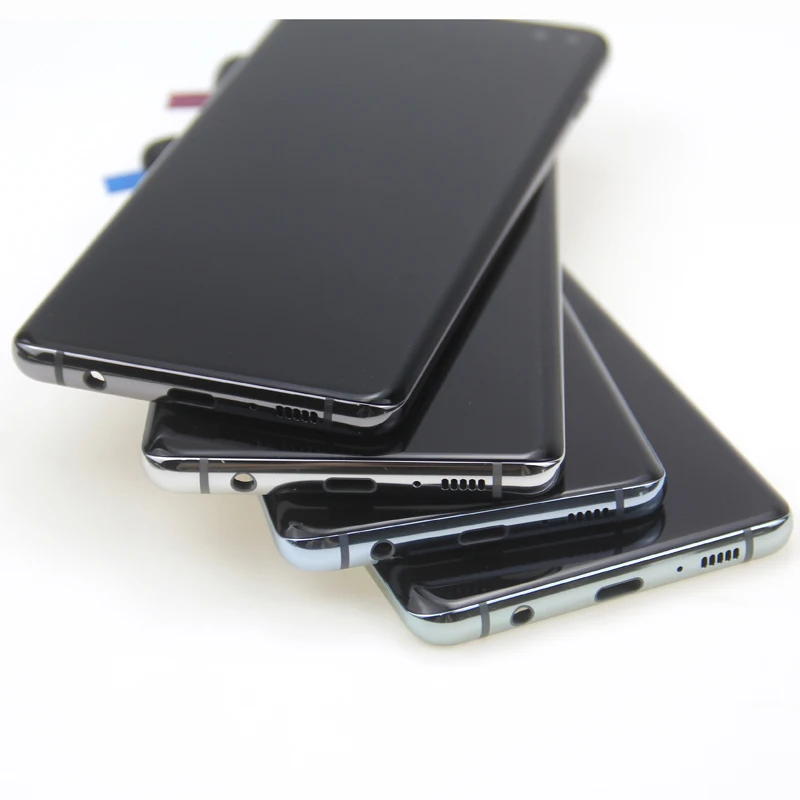 Замена AMOLED LCD для SAMSUNG Galaxy S10 SM-G9730 G973F ЖК-дисплей дигитайзер сенсорный экран |