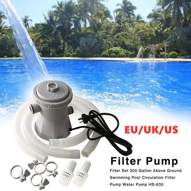 

Насос с фильтром для бассейна, многоразовый Электрический фильтр для бассейна, прочный очиститель воды, шланги с фильтром для ЕС, Великобри...