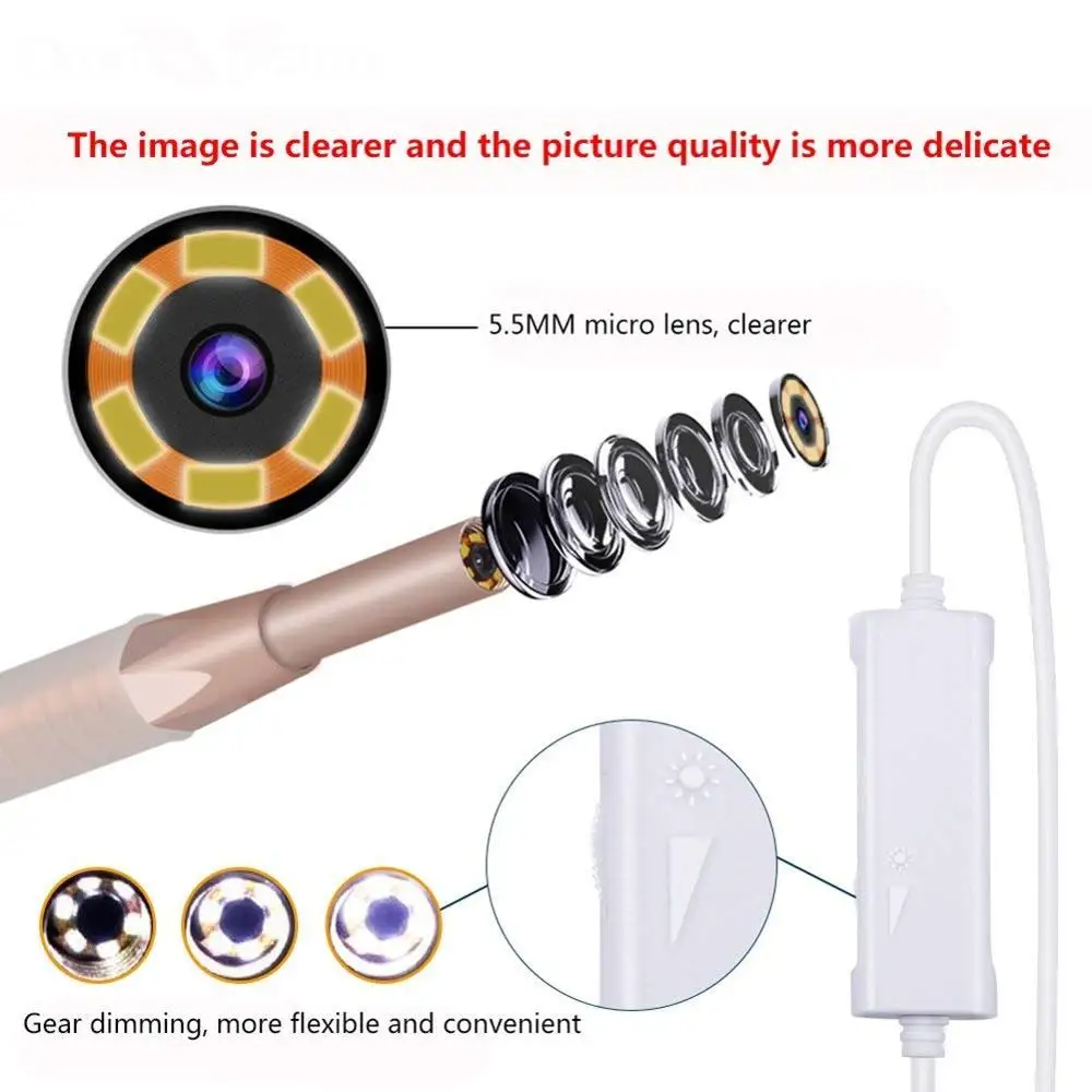 5 мм ушной эндоскоп видео медицинская безопасность Водонепроницаемая камера IPhone
