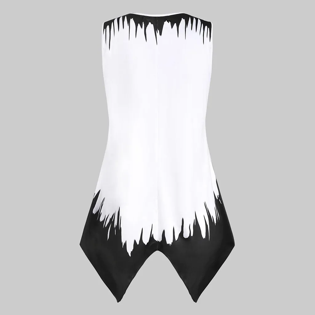 Женская летняя футболка без рукавов с уникальным принтом и круглым вырезом |