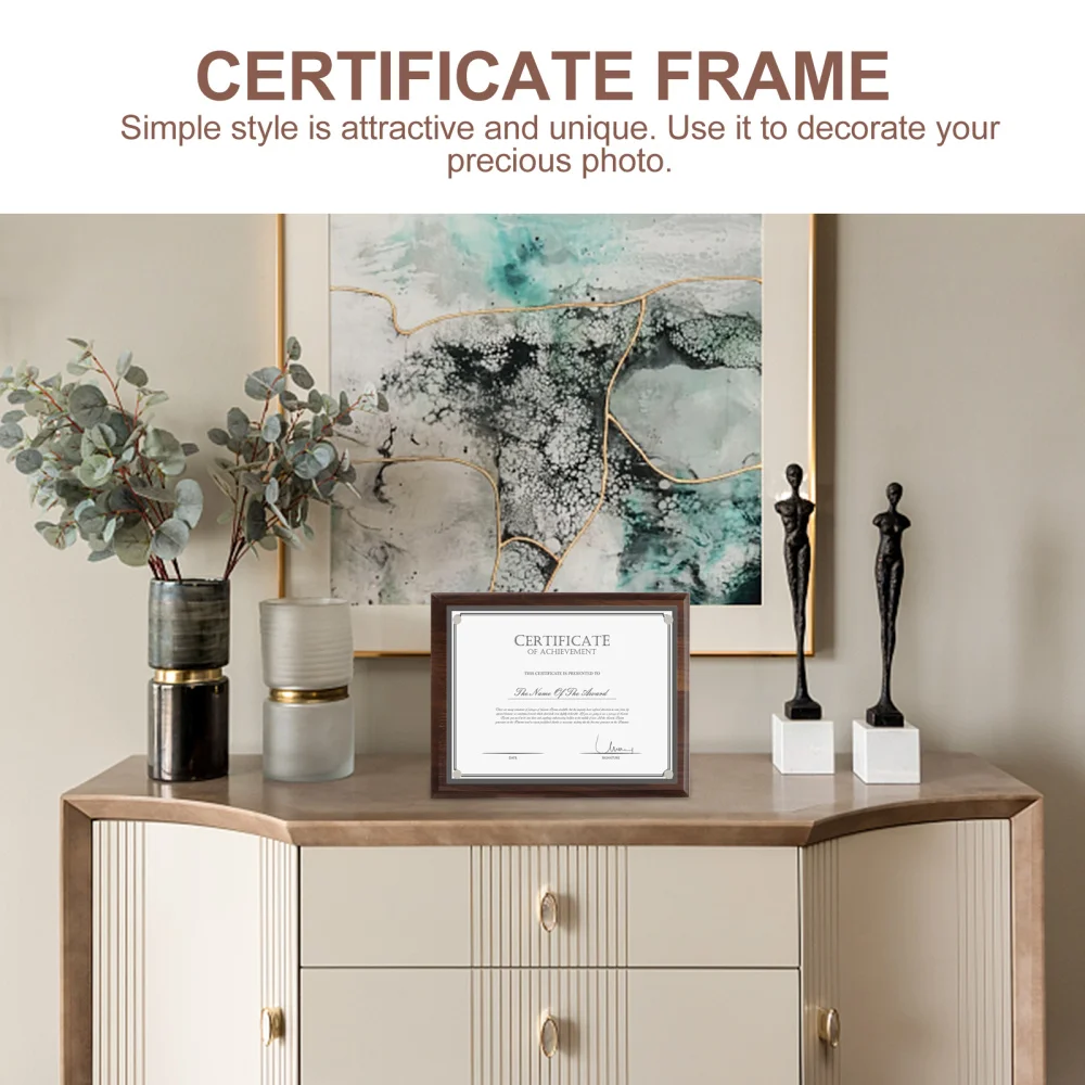 

1 Pc Wooden Photo Frame Certificate Picture Frame Picture Holder for Home