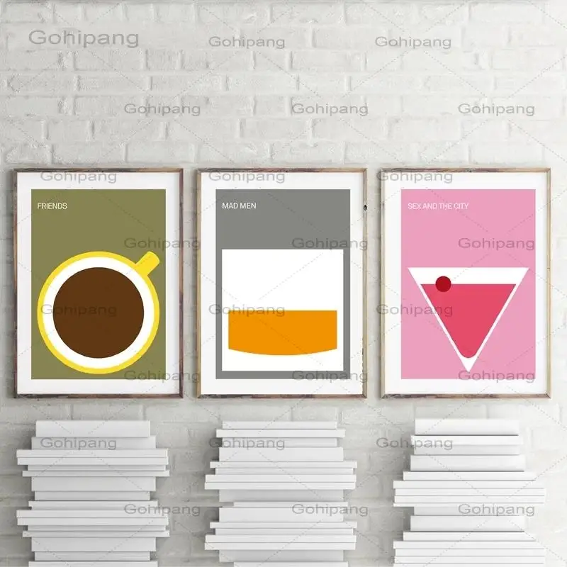 

Minimalist Tv Drama Poster Wall Art Canvas Prints Prison Break Friends Posters Prints Home Theater Wall Pictures Art Decor