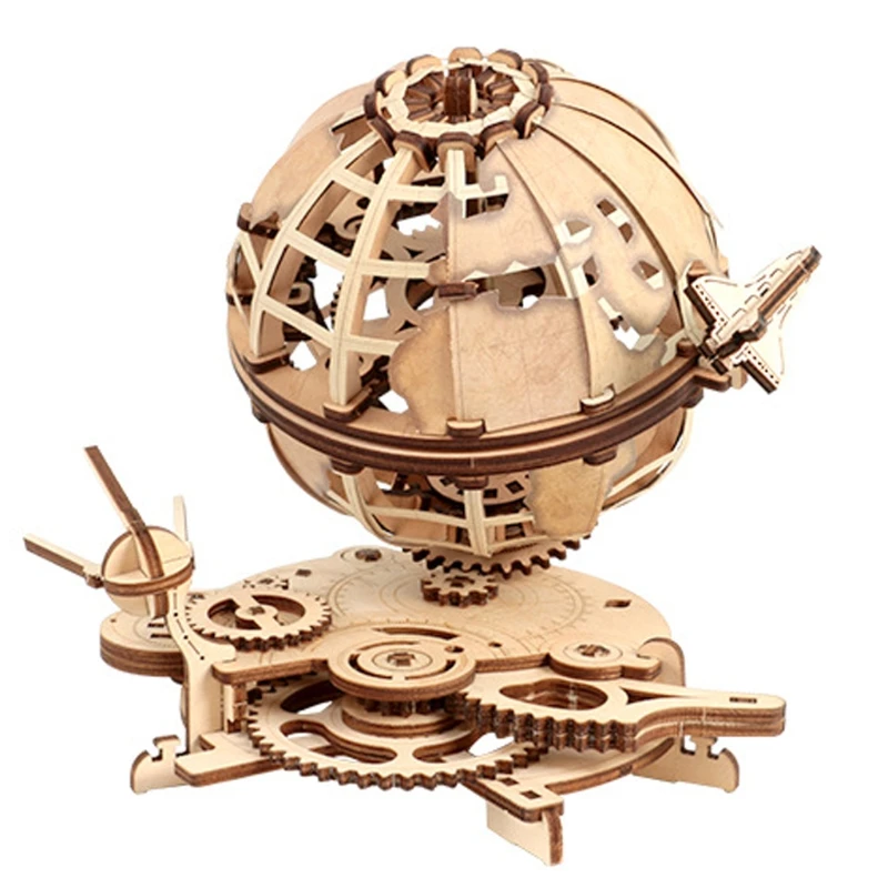 

Деревянная 3D-головоломка в виде глобуса для творчества, креативный деревянный объемный пазл в научном и образовательном стиле «сделай сам»