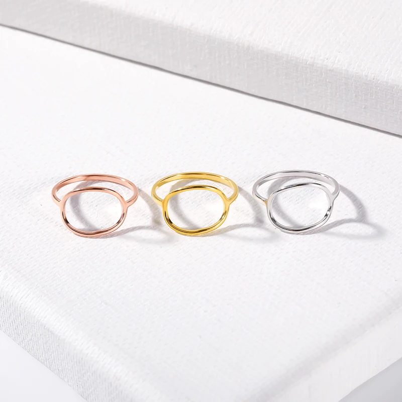 Простые женские кольца модные круглые обручальное кольцо ювелирные изделия