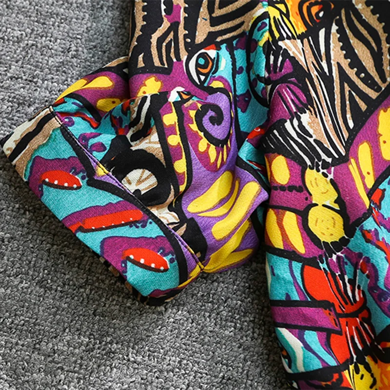 

Women Plus Size 5XL Abstract Print Shirt Dress Office Elegant Fashion Irregular Long Dresses 2021 Summer Short Sleeve Big Cloth